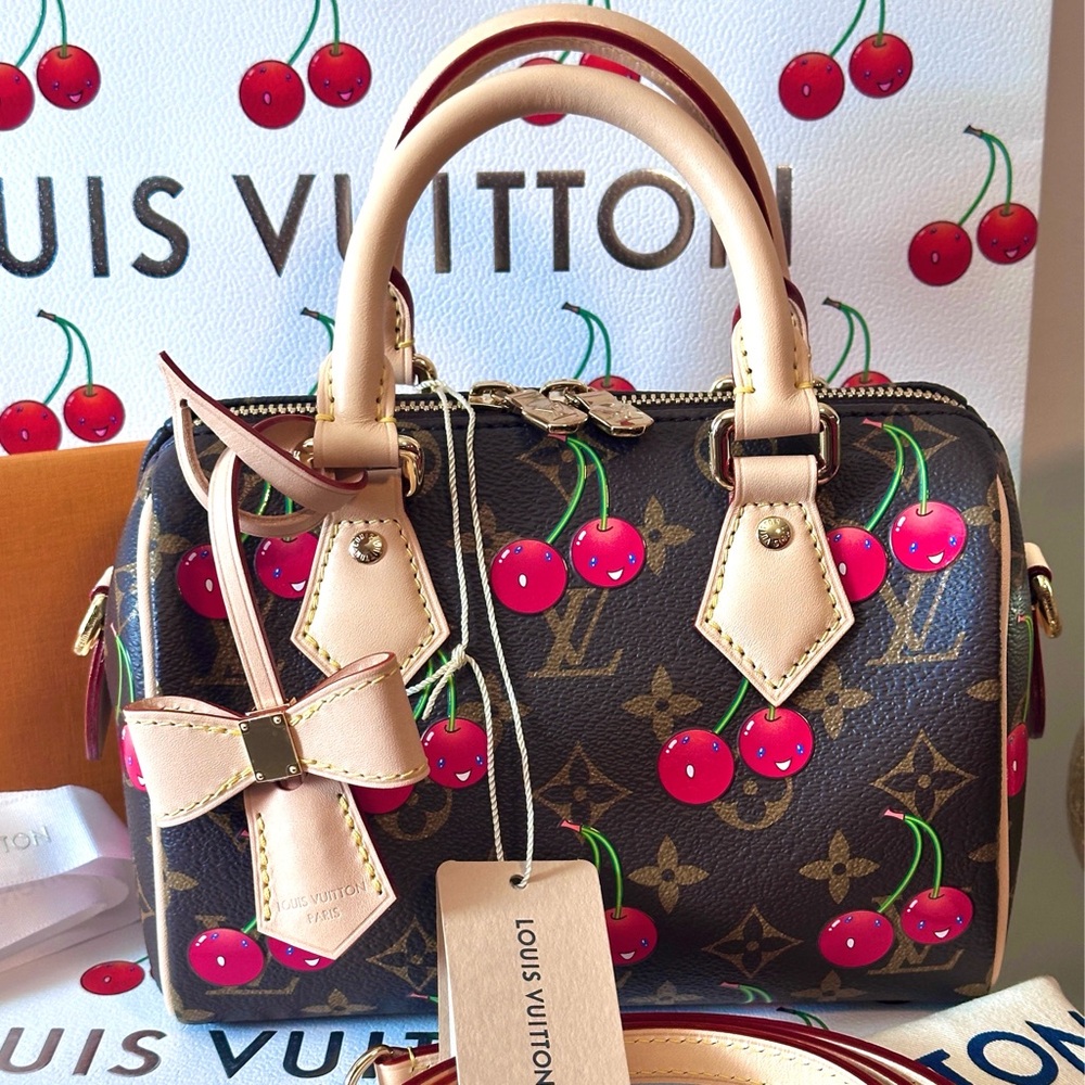 🆕💖 Louis Vuitton LV X TM Murakami Cherry Cerises Speedy 20 - Picture 6 of 17